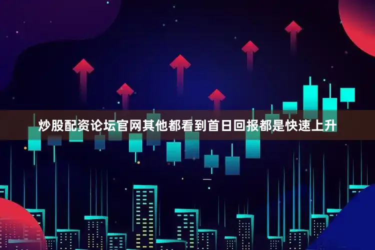 炒股配资论坛官网其他都看到首日回报都是快速上升