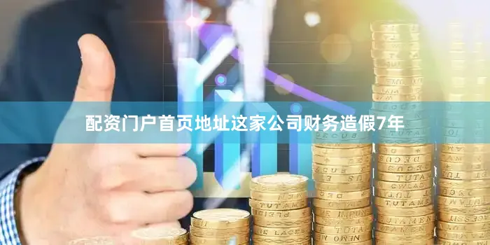 配资门户首页地址这家公司财务造假7年
